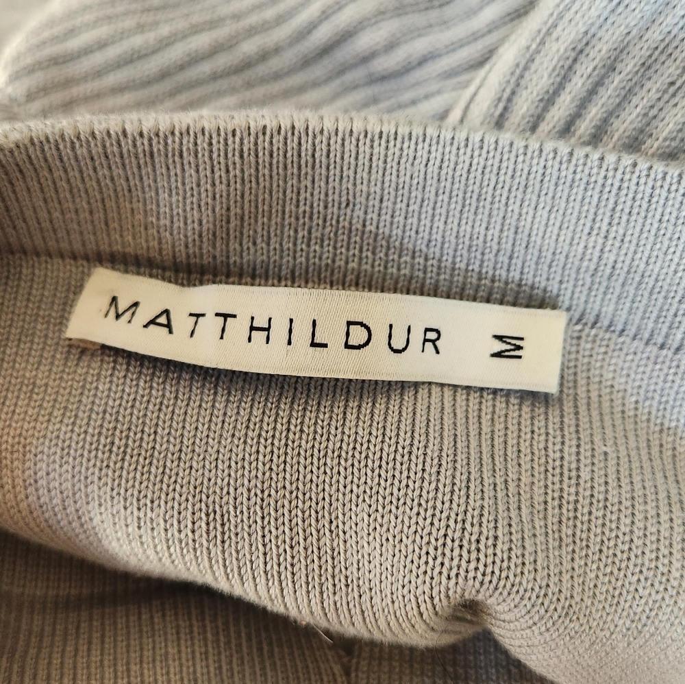 Matthildur 2pc Grey Sweater Skirt/Cardigan Set Size S-top M-Skirt - Picture 8 of 9